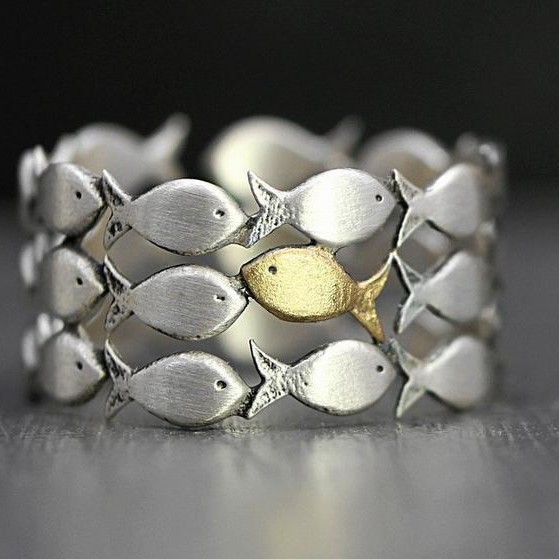 oly-7e7c4581d8ac3a708c51738ff87e3096 Wholesale Goldfish Open Ring Fashion Jewelry Accessory Gift