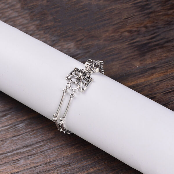 oly-7e7fee665cbdda3fb624ed3cbaff837a Wholesale Gothic Skull Bracelet Antique Silver Unisex Anniversary Gift Jewelry Accessory