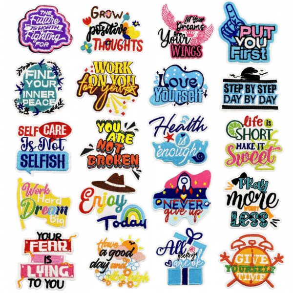 Wholesale Colorful Cartoon English Alphabet Embroidered Patches Decorative Fashion Accessory for Clothing Gift Resale