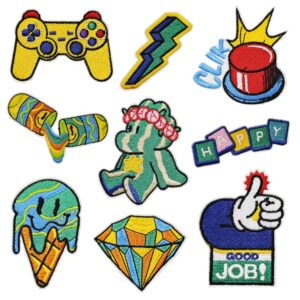 oly-7e8acd9d82e86081a82d04acd4937ff0 Wholesale Cartoon Game Console Embroidery Patches Chic Ice Cream Applique for Kids Fashion Accessories