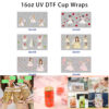 oly-7e9631366ecee48cfe3a07bcd283aeb0 Wholesale 5pcs Elegant Cartoon Bride Wedding Dress Cake Rose Bow Heart Star Mirror Mixed Decor Prints 16oz Cup UV DTF Wraps