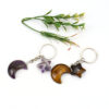 Wholesale Star and Moon Amethyst Keychain Pendant Bag Charm Fashion Accessory