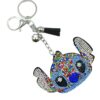 Wholesale Cartoon Rhinestone Keychain Leather Bag Charm Boutique Gift OLY Exclusive