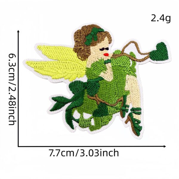 Wholesale Polyester Iron-On Embroidered Patch Forest Fairy Green Macaron DIY Accessory
