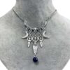 Wholesale Fashion Moon Pendant Necklace Zinc Alloy Stainless Steel Jewelry Accessory for Resale