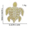 Wholesale Decorative Turtle Embroidery Patch Polyester Thread For Clothing Boutique