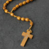 oly-7f069452e48c355f7d09dafa6f81a2ba Wholesale Handmade Wooden Cross Rosary Necklace Chic Fashion Accessory for Gift or Boutique Resale