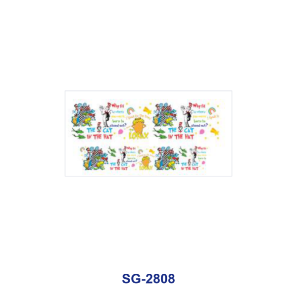 Wholesale 8pcs Kids Picture Book Cartoon Reading Theme Print 3oz Cup Stickers Wrap OLY Exclusive
