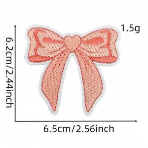 Pink bow cloth patch 6#