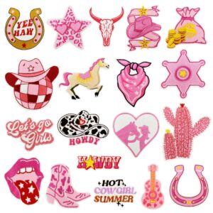 oly-7f36f2c714be284c724026043f58b3f0 Wholesale Pink Cowgirl Cloth Patch Embroidered Sticker for Party DIY Accessory Gift Resale