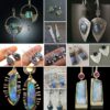 oly-7f550eaec31f5fa07f76692fb81a17db Wholesale Alloy Blue Topaz Drop Earrings Creative Rotating Geometric Trendy for Women