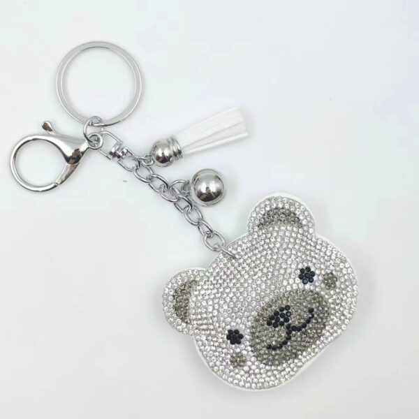 Wholesale Cute Bear Crystal Keychain Wedding Gift Bag Charm Decorative Accessory