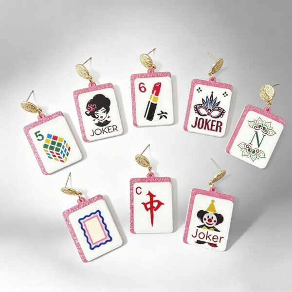 oly-7f599b7b8c9addeeddd3fd6c50736ae7 Wholesale Acrylic Square Cartoon Earrings Funny Creative Design Fashion Jewelry Accessory for Women Gift