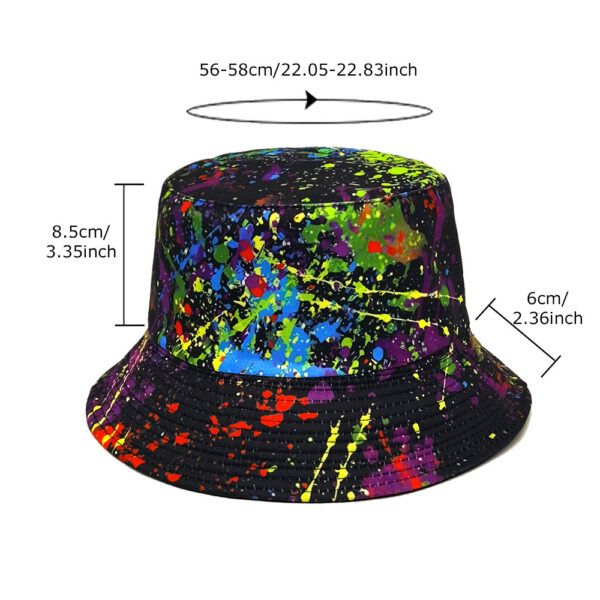 Wholesale Fashion Graffiti Print Reversible Fisherman Hat Sunscreen Outdoor Unisex Hat for Resale