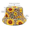 oly-7f8797440bb4b0b17e18700e0098e281 Wholesale Reversible Sunflower Print Bucket Hat Sun Protection Fashion Accessory for Daily Wear