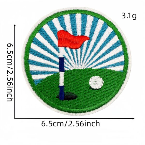 oly-7fa432be7db92db69025d52baf4fa911 Wholesale Polyester Thread Golf Embroidery Patch Cartoon Design Boutique Fashion Accessory