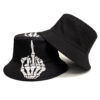 oly-7fa59b223b0b0ceea76363cd50f426f8 Wholesale Skull Fingers Pattern Fisherman Hat Reversible Outdoor Sun Hat for Men Women Fashion Accessory for Daily Use