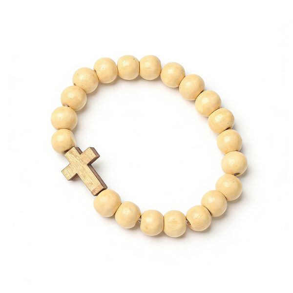 oly-7fb1f933d52edf0cce057d01fc7eaf2c Wholesale Vintage Wood Cross Bracelet Handmade Natural Wood Beads Wedding Gift Jewelry Accessory