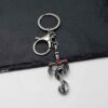 Wholesale Dragon Sword Keychain Pendant Retro Silver Red Zinc Alloy Punk Style Car Key Accessory