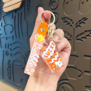 Oil-filled bubble luminous jelly bottle-orange / Single opp bag packaging