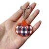 oly-7fd37a96d9d442de899479747367e805 Wholesale Halloween Acrylic Keychain Leopard Print Pumpkin with Spider Web, Party Favor Accessory