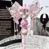oly-7fe27d22b38c9c845a7dc6655be7d3f8 Wholesale Moon Bead Design Pen with Phone Chain Decorative Accessory for Resale