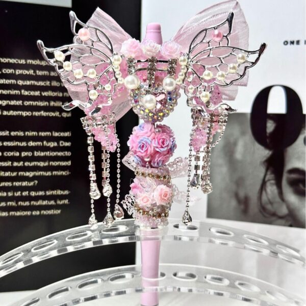 oly-7fe27d22b38c9c845a7dc6655be7d3f8 Wholesale Moon Bead Design Pen with Phone Chain Decorative Accessory for Resale