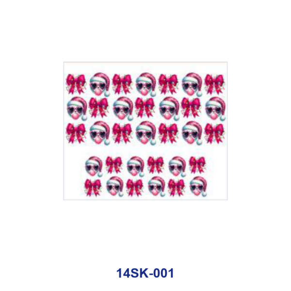 oly-7ff496c1565523bbafc092041cb85d2f Wholesale 2/4/8pcs Christmas Santa Bow Mini Cup Keychain Sticker