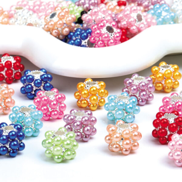 Wholesale Zinc Alloy Imitation Pearl Beads DIY Jewelry Making Spacer Beads Fashion Accessory Craft Supplies