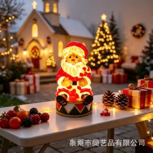 oly-8005439685a1056add369d7cb3a9314e Wholesale Glowing Santa Claus Christmas Ornament Night Light Home Decor Gift