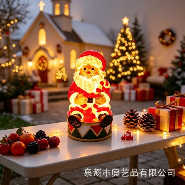 Wholesale Glowing Santa Claus Christmas Ornament Night Light Home Decor Gift