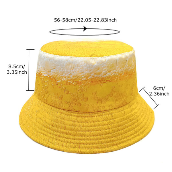Wholesale Beer Bubble Bucket Hat Trendy Sun Protection Hat for Outdoor Festivals