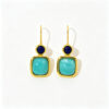 oly-8005b5075563aa8e0ef64a30b41989cd Wholesale Geometric Alloy Earrings Turquoise Inlay Stylish Women's Jewelry Accessory