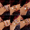 Wholesale Alloy 6 Pack Halloween Bracelet Set Cute Bat Ghost Stackable Jewelry Accessory