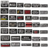 Wholesale Alphabet Cartoon Embroidery Patches 40pcs Black English Fabric Stickers for Clothing Decorative Accessory