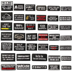 Wholesale Alphabet Cartoon Embroidery Patches 40pcs Black English Fabric Stickers for Clothing Decorative Accessory