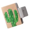 Wholesale Western Cactus Print PU Leather Acrylic Hair Claw Clip Trendy Hair Accessory for Everyday Styling