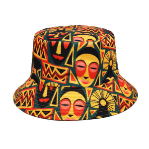 Wholesale Retro Print Double Sided Fisherman Hat Sunscreen Function Stylish Outdoor Accessory