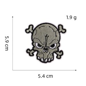 Punk Skull Cloth Sticker 5#