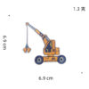 Wholesale Stylish Polyester Embroidery Patch Engineering Vehicle Sticker for Clothing Boutique Resale