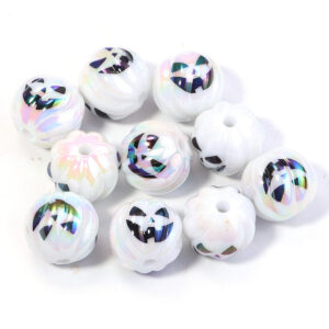 White pumpkin beads / About 16mm, hole about 2.8mm (about 22g/pack)