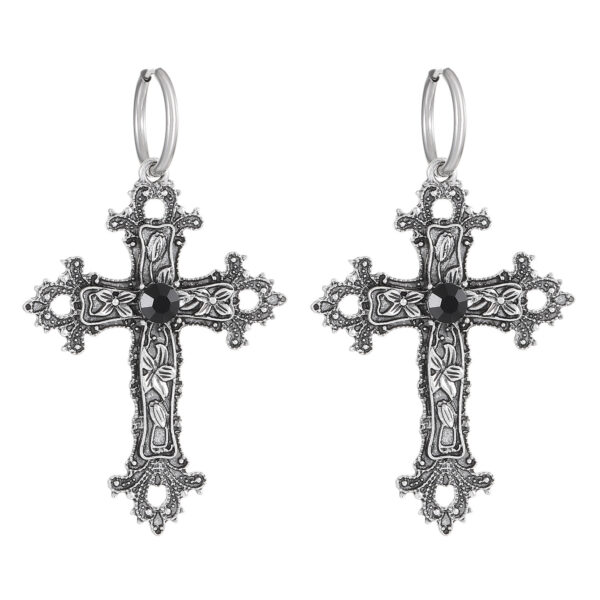Wholesale Gothic Cross Vine Earrings Punk Hip Hop Halloween Jewelry Accessory for Gift Boutique Resale