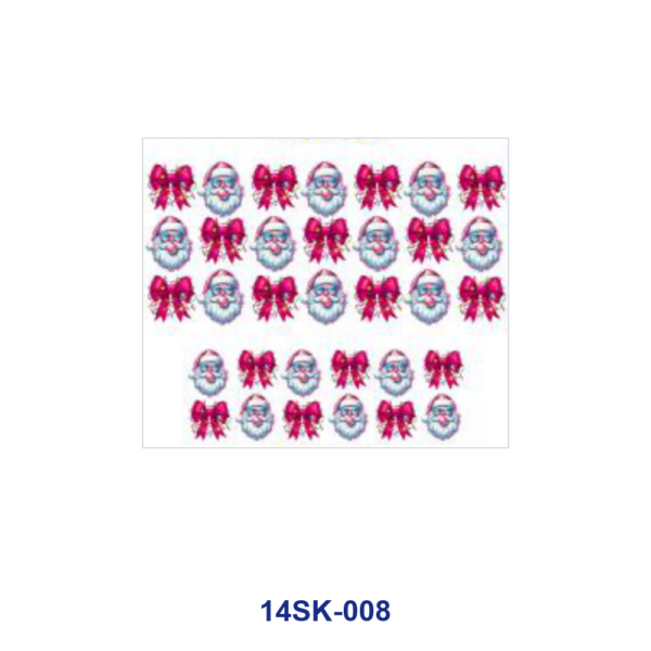 oly-80b13f5ec13321348ff0afe3482882d8 Wholesale 2/4/8pcs Christmas Santa Bow Mini Cup Keychain Sticker