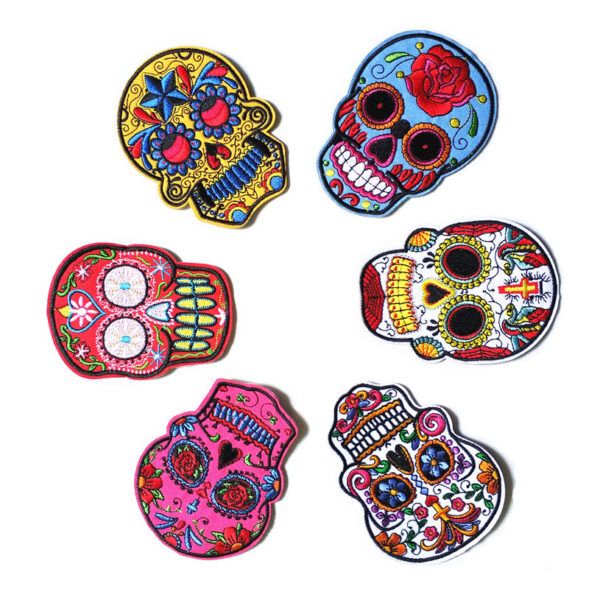 Wholesale College Style Skull Iron-On Patches - Trendy Fashion Accessory for Resale