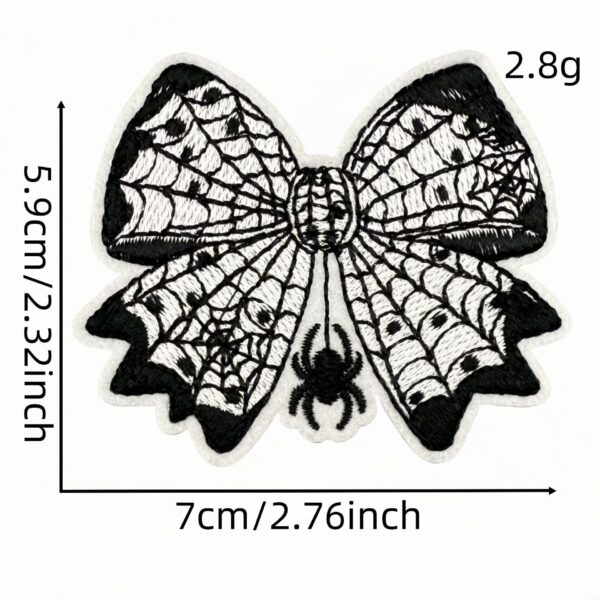 oly-80bfb820525a5401fb492baa04aeb8d7 Wholesale Embroidered Polyester Bow Patch Halloween Cartoon Decorative Fashion Accessory