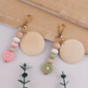 oly-80c2cbba047208d24f42fb9a13d67e06 Wholesale Yellow Silicone Bead Keychain Fashion Accessory for Bag Car Key Boutique Resale Gift