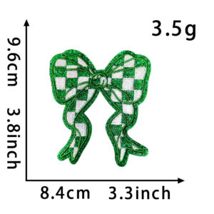 Back hot melt glue *green* bow