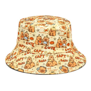oly-80e646e0d32e6fd7566a539807ac757e Wholesale Capybara Print Bucket Hat Sun Protection Outdoor Fashion Accessory