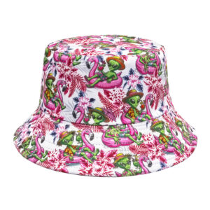 Wholesale Chic Unisex Bucket Hat Double Sided Cartoon Print Sun Hat for Beach Outdoor Vacation