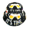 Wholesale Stylish Bucket Hat with Beer Letter Print Sun Protection Fashion Hat for Resale
